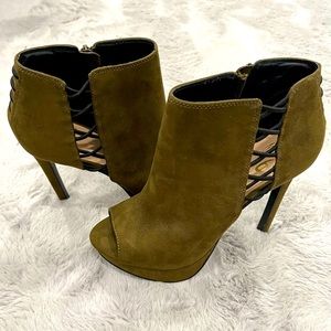 Stylish Peep Toe Ankle Boots